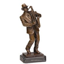 Music Decor Brass Statue Male Player Craft Bronze Sculpture Tpy-752